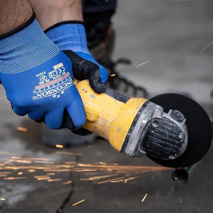 linconson 12 Pack Safety Performance Series Construction Mechanics Wrinkle Latex Work Gloves by GreenHaven Gardens