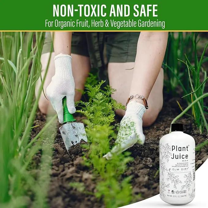 Elm Dirt Plant Juice Organic Fertilizer for All Plants - Indoor or Outdoor (1 Bottle) by GreenHaven Gardens