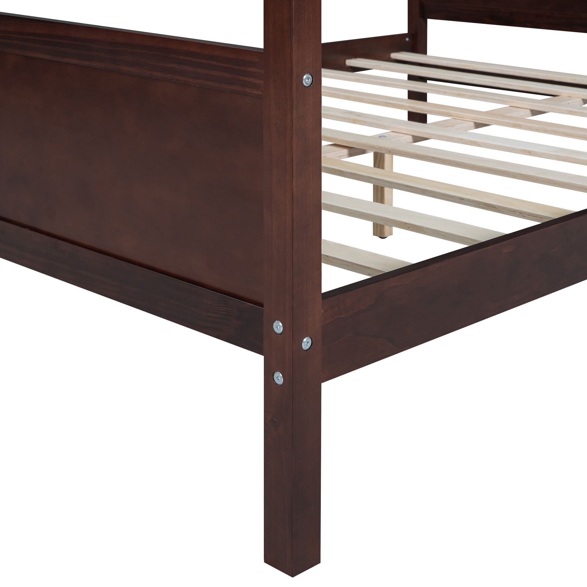 Canopy Platform Bed With Headboard And Footboard, Slat Support Leg by HouseOfZazla