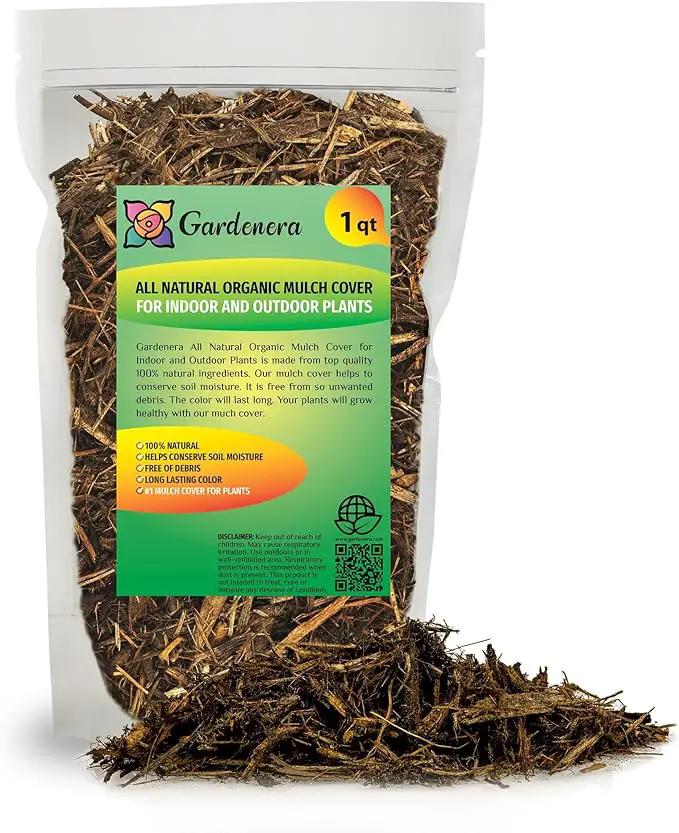 Premium Organic Natural Mulch Cover - Enhance Your Indoor Plants with Natural Aroma and Organic Benefits - 1 Quart by GreenHaven Gardens