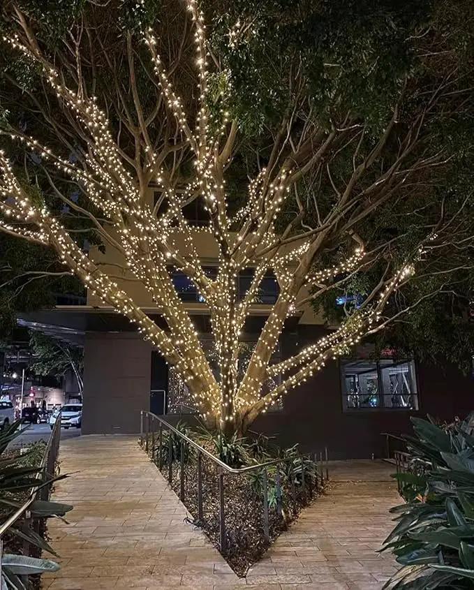 OZS 2Pack 164ft 400 LED String Lights Outdoor/Indoor, Extendable String Lights for Christmas Trees, Waterproof 8 Modes Green Wire Lights Holiday for Christmas Decorations (Cool White) by GreenHaven Gardens
