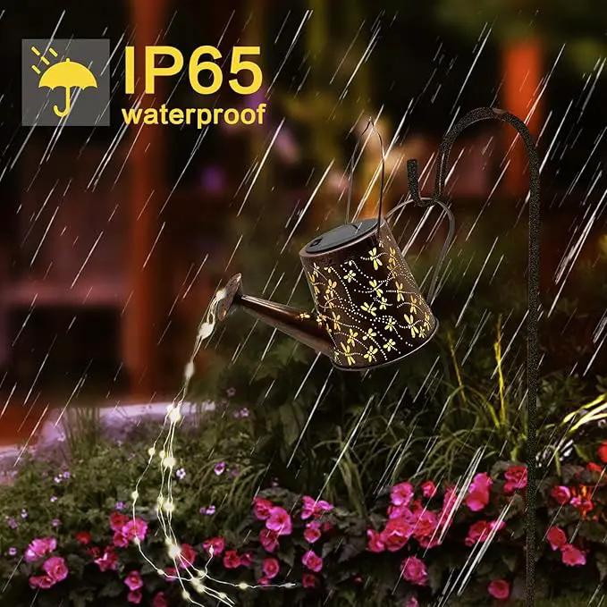 Solar Watering Can Outdoor Lights Garden Decor,Dragonfly Hanging Lantern Waterproof Landscape Lights Outside Decoration for Yard Porch Patio Pathway Gardening Gifts(with 32 inch Shepherd Hook) by GreenHaven Gardens
