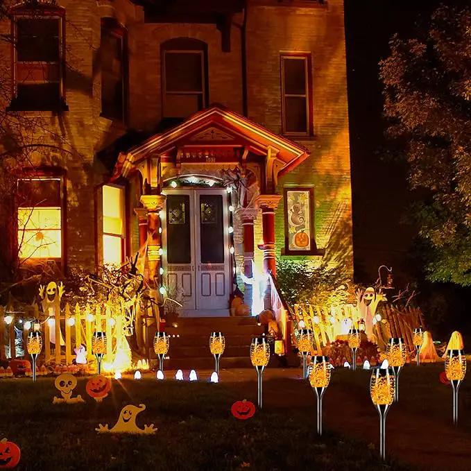 Solar Lights Outdoor 12 Pack, Solar Torch Light with Flickering Flame, Waterproof Outdoor Lighting Solar Powered Pathway Lights, Decoration Lighting for Garden Yard Patio, Auto On/Off by GreenHaven Gardens