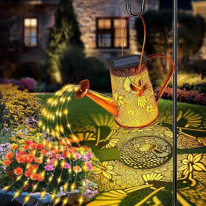 Solar Watering Can Lights, Hummingbird Gifts for Women Mom Grandma Birthday, Waterproof Outdoor Garden Decor Large Hanging Solar Lanterns Garden Lights for Patio Porch Yard Flowerbed Pathway by GreenHaven Gardens