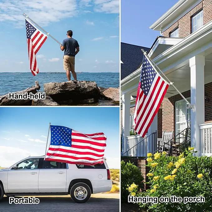Flag Pole, 6FT Flag Pole for House - Residential or Commercial Metal Flagpole for Garden Yard Porch Truck Boat (No Bracket) by GreenHaven Gardens