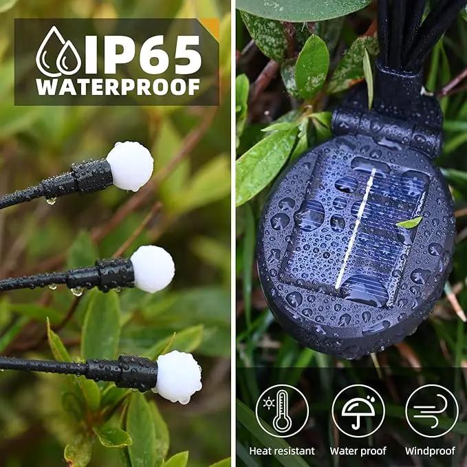 Solar Garden Lights, 4-Pack Dual Mode 40-LED Waterproof Outdoor Solar Firefly Lights for Yard, Patio, Pathway – Warm White Ambiance by GreenHaven Gardens