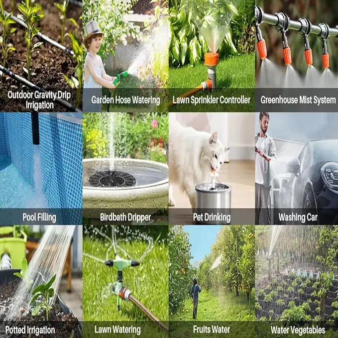 4 Outlet Sprinkler Timer, Programmable Garden Hose Timer with Rain Delay, Manual& Automatic Watering System, Waterproof Gardening Supplies Irrigation Controller for 4 Separate Water Zones by GreenHaven Gardens