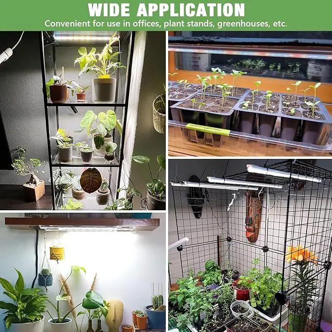 Grow Lights for Indoor Plants, 16" Full Spectrum Plant Grow Light Strip with Upgrade Timer 6/12/16 Hrs, 3 Spectrum Modes, 240 LEDs Sunlike Growing Lamp for Seedlings Hydroponics Succulent by GreenHaven Gardens