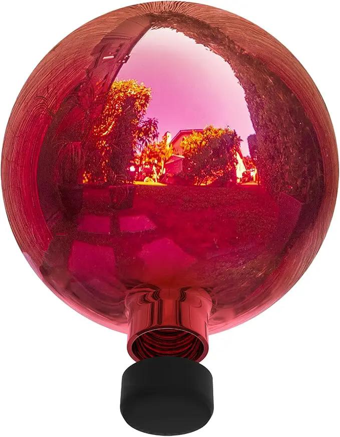 Alpine Corporation 10" Diameter Indoor/Outdoor Glass Gazing Globe Yard Decoration, Red by GreenHaven Gardens