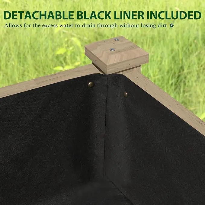MUPATER 4'x2' Raised Garden Bed, Elevated Planter Box with Drainage Holes for Herbs and Vegetables, Raised Garden Bed with Four Legs for Garden, Patio and Greenhouse, Brown by GreenHaven Gardens