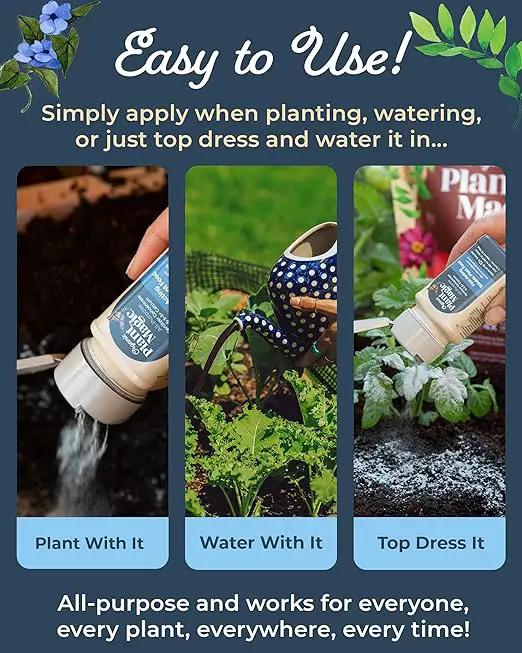 Organic Plant Magic - Truly Organic™ Easy to Use Soluble Plant Food Shaker: All-Purpose Fertilizer Concentrate for All Flower Vegetable Herb Fruit Tree Indoor Garden & House Plants [One 3 oz Shaker] by GreenHaven Gardens