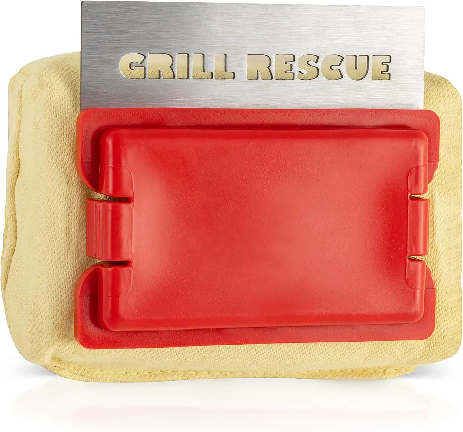 Grill Rescue BBQ Replaceable Cleaning Head, Bristle Free - Durable and Unique Scraper Tools for Cast Iron or Stainless-Steel Grates, Barbecue Cleaner by GreenHaven Gardens