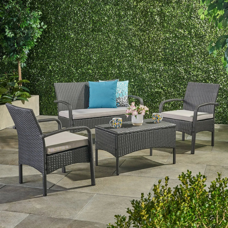 Cordoba KD Wicker 4 Piece Chat Set by HouseOfZazla