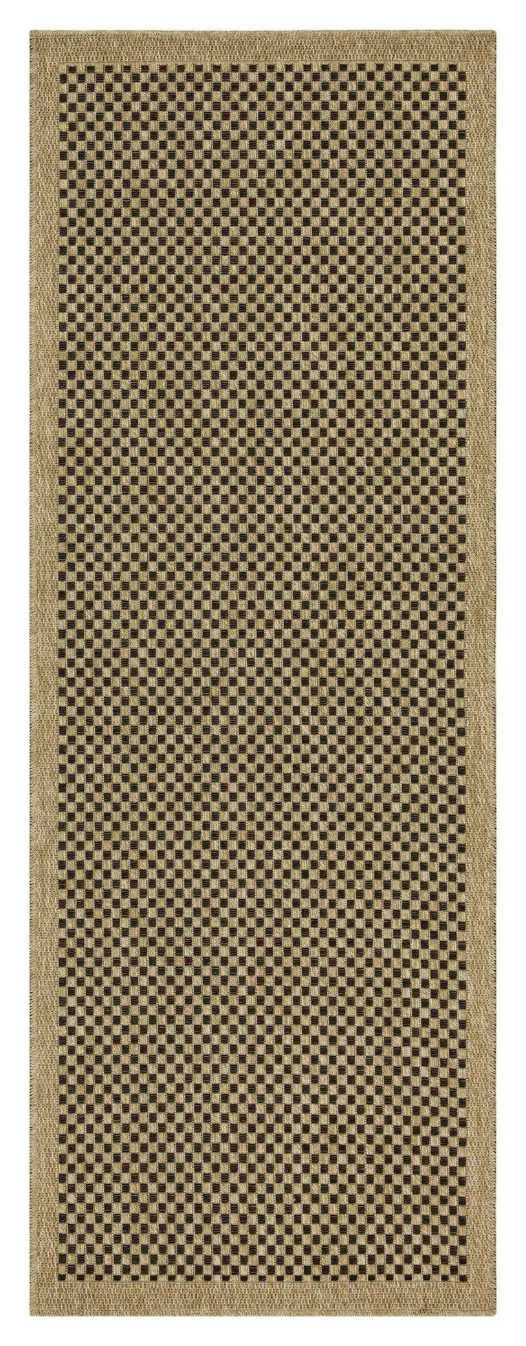 Earth - 5'3" X 7'3" Indoor, Outdoor Area Rug, Polypropylene - Jute / Black by HouseOfZazla