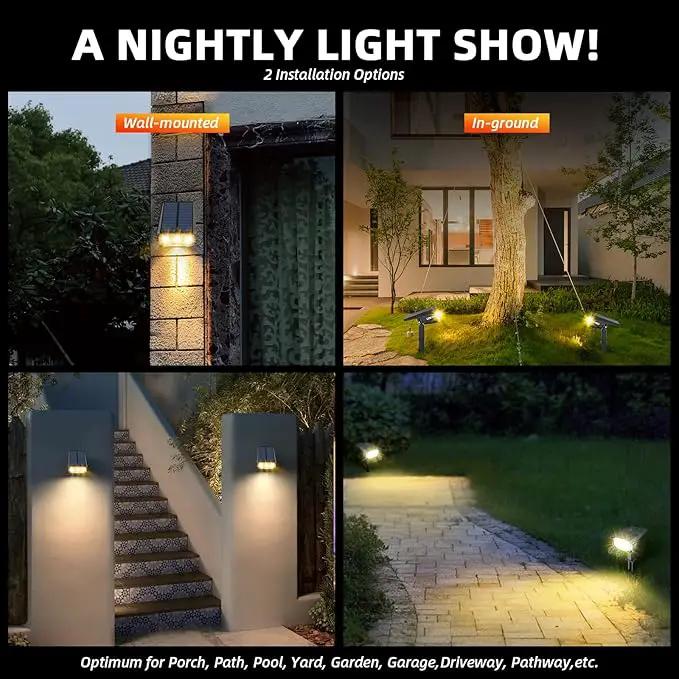 3 Brightness Modes Solar Outdoor Lights with Super Bright 40LEDs, 360 Adjustable Lighting Angle, USB Charging, Longer Working Time, Waterproof, Patio, Porch, Driveway by GreenHaven Gardens