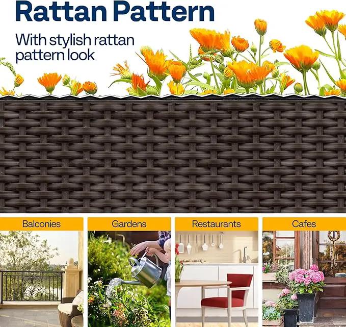 VIVOHOME 4 Packs Elevated Plastic Raised Garden Bed Planter Kit, Outdoor Planters Above Ground Flower Vegetable Standing Box for Patio Deck Porch W/Drainage Holes by GreenHaven Gardens