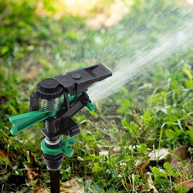 1/2 Inch Plastic Impact Sprinklers Heads Adjustable 0-360 Degree Pulsating Oscillating Watering Sprinkler Head for Garden Law Grass Yard Irrigation Supplies (4 Pieces) by GreenHaven Gardens