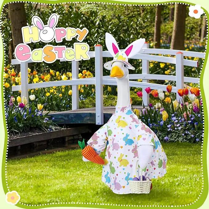 Easter Goose Outfit Goose Clothes for 23" High Cement or Plastic Goose Lawn Goose Clothing, Porch Goose Clothes, Lawn Goose Outfit, Garden Goose Costume by GreenHaven Gardens