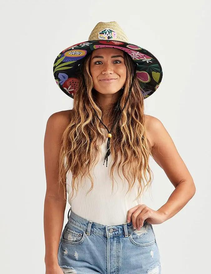 Straw Hat for Men & Women | Lifeguard Hat, Beach Hat & Sun Hat | UPF 50+ Wide Brim for Sun Protection | One Size | Hemlock by GreenHaven Gardens