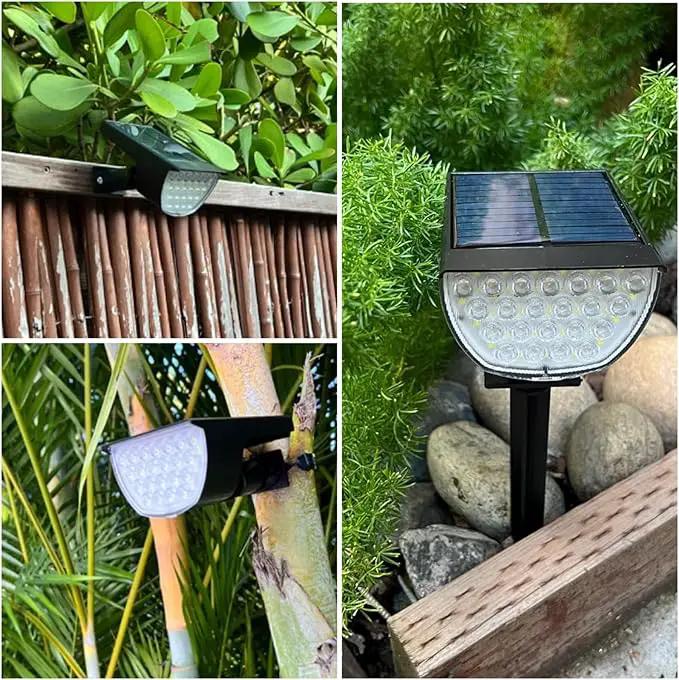 Solar Lights Outdoor Waterproof IP65, 76 LED 3 Lighting Modes Solar Spot Lights Outdoor Yard Garden Landscape Pathway (Warm White, 4 Pack) by GreenHaven Gardens