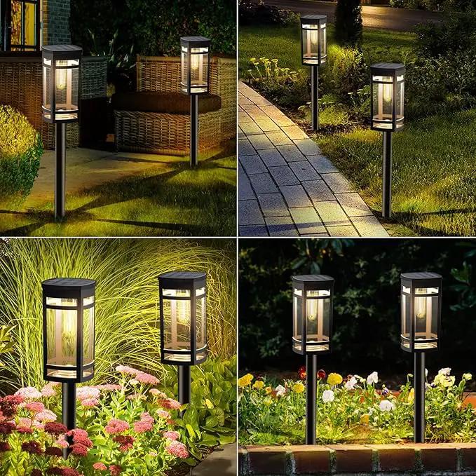 2 Pack Solar Lights Outdoor Waterproof for Garden Pathway Walkway Driveway Yard Lawn Decorative Landscape Lighting. (Warm White Light,2) by GreenHaven Gardens