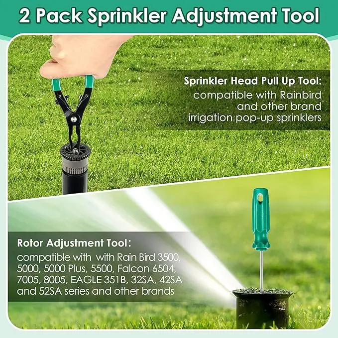 Sprinkler Head Tool Compatible with Rain Bird, Spray Head Pull up Tools and Sprinkler Rotor Adjustment Tool Sprinkler Removal Tool, Sprinkler Wrench for Lawn Irrigation Sprinkler System Repair by GreenHaven Gardens