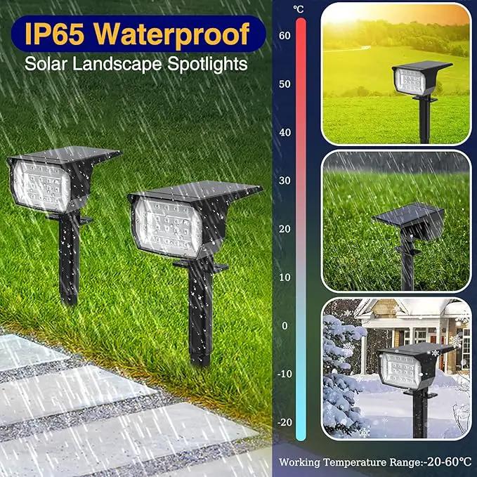 nipify 8 Pack Solar Spot Lights Outdoor Color Changing, 7 Modes Halloween RGB Solar Powered Waterproof Spotlight, Landscape Lighting for Outside Yard Garden Pathway by GreenHaven Gardens