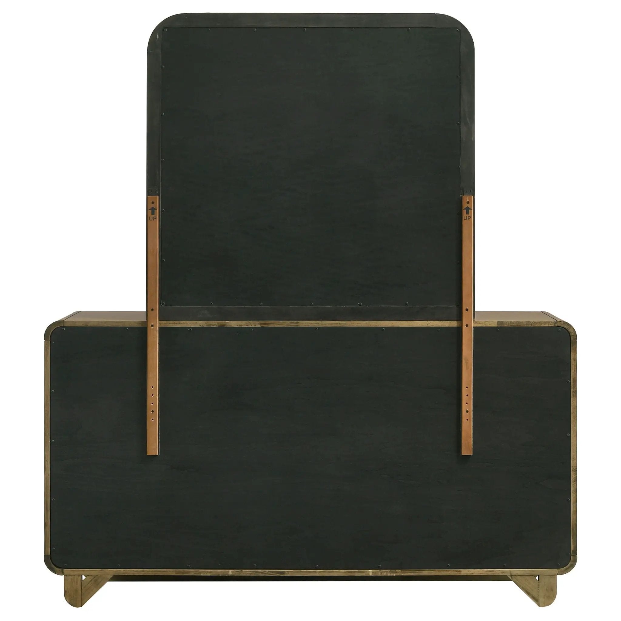 Amsbury 6-drawer Dresser and Mirror Nutmeg by Unique Piece Furniture