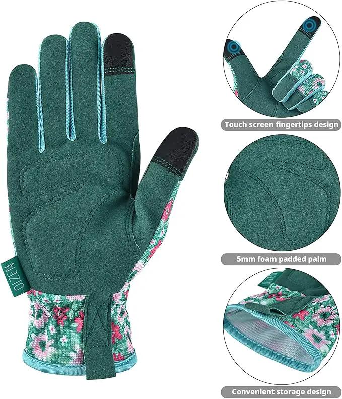 Gardening Gloves for Women and Men, Garden Gloves with Touch Screen, Thorn Proof Puncture Resistant Working Gloves, Gardening Gifts for Women, Size Medium by GreenHaven Gardens