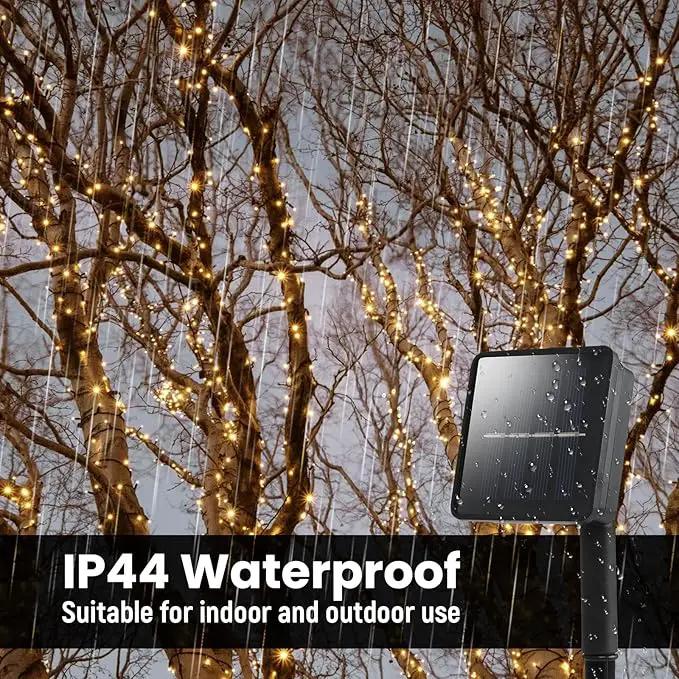 Solar String Lights for Outside, 2 Pack 200 Led Solar Christmas Lights Outdoor Waterproof 82ft Solar Fairy Lights 8 Lighting Mode Solar String Lights Idea for Garden,Courtyards,Trees(Warm White) by GreenHaven Gardens