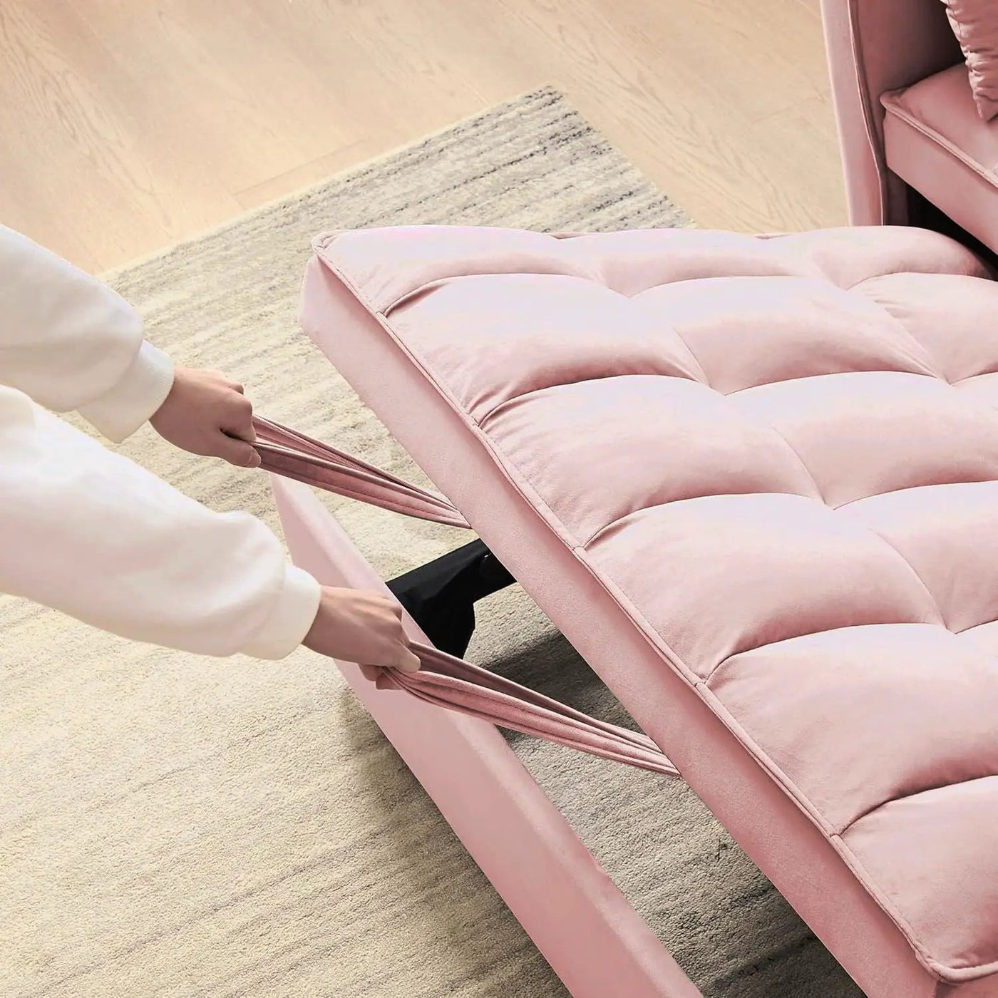 3 In 1 Pull Out Couch Convertible Sofa Bed With Reclining Backrest by Unique Piece Furniture