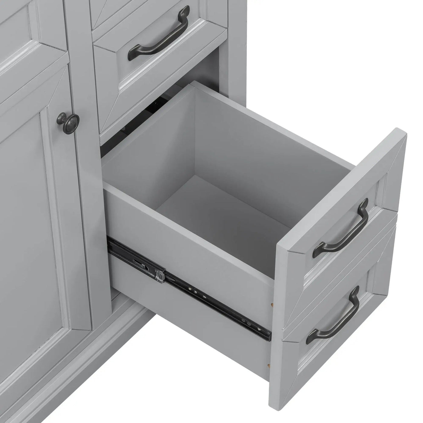 36" Bathroom Vanity With Sink, 2 Tip-Out Drawers, Soft Close Hinges by HouseOfZazla