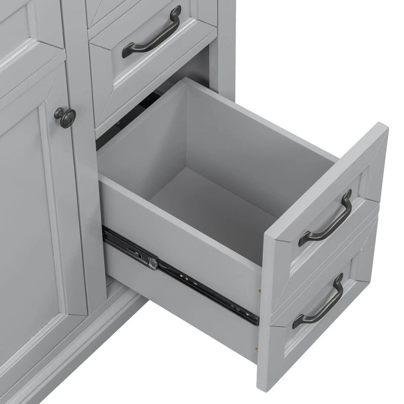 36" Bathroom Vanity With Sink, 2 Tip-Out Drawers, Soft Close Hinges by HouseOfZazla