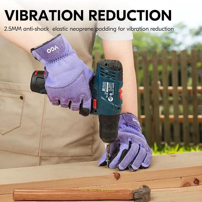 Vgo... Gardening Gloves Ladies,Safety Work Gloves,Touchscreen(Size L,Purple,SL7471) by GreenHaven Gardens