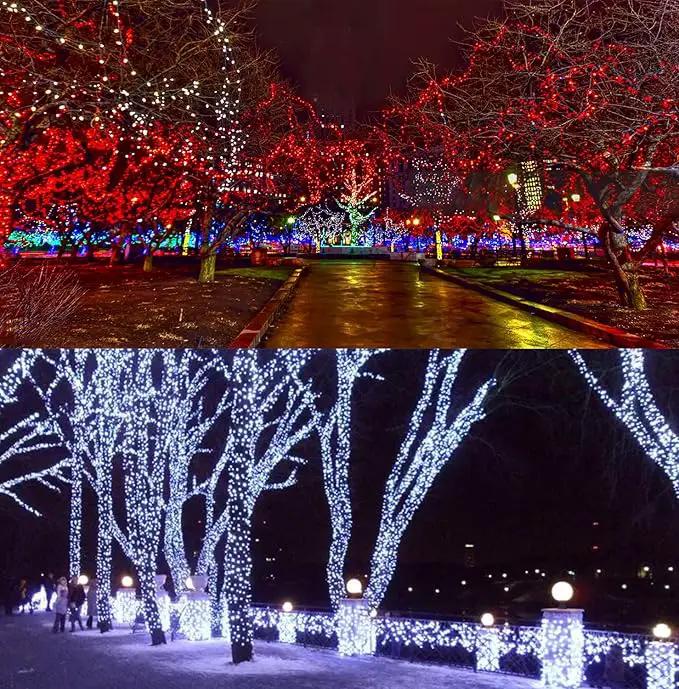 Connectable Red And White Christmas String Lights, 2Pack 164FT 400LED Christmas Lights for Outside/Indoor, Plug In Christmas Tree Lights with 8 Modes, String Lights for Christmas Decorations Holiday by GreenHaven Gardens