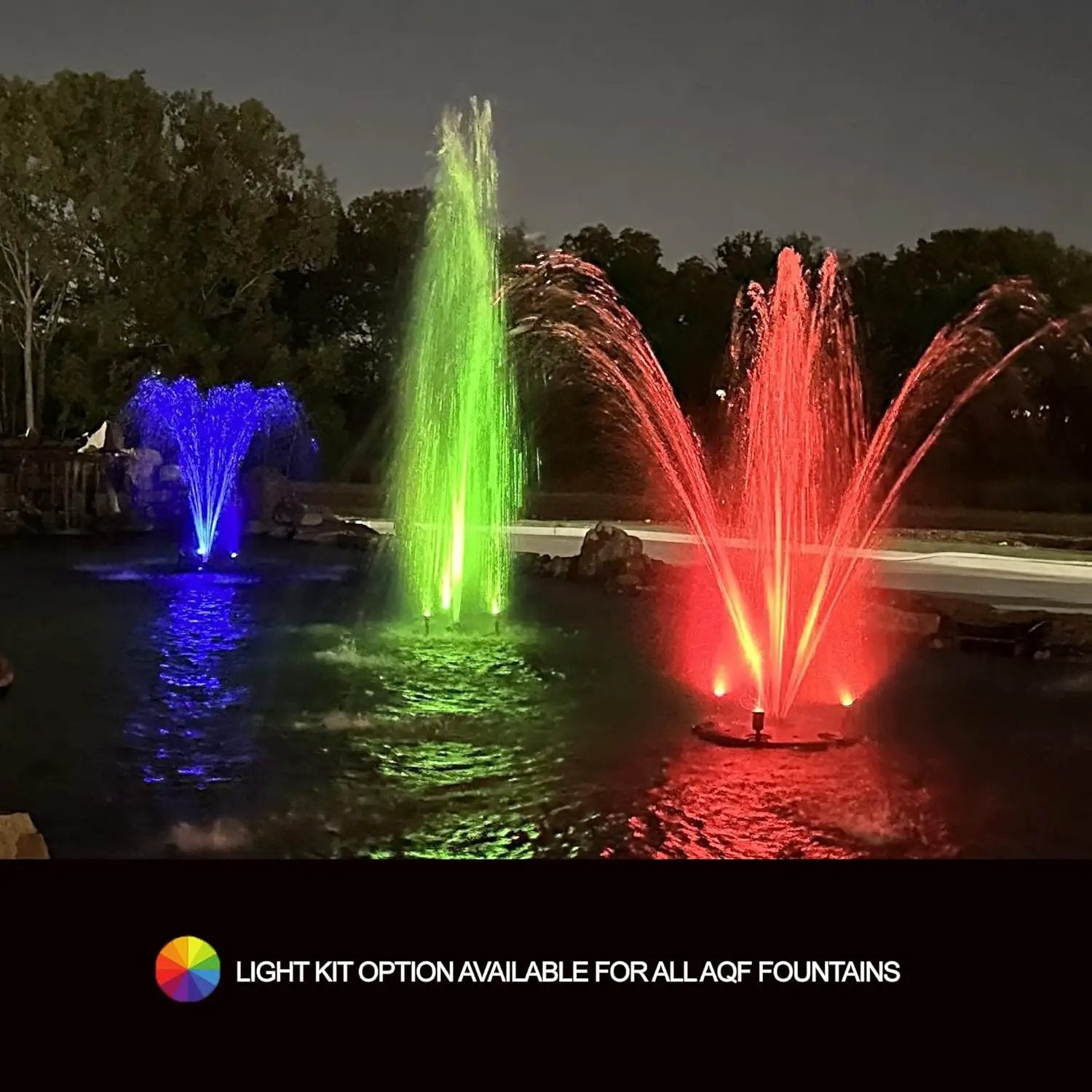 HALF OFF PONDS Floating Fountain – 1 HP Pond Aerator, 200' Cord – 15,000 GPH Water Pump – 13 Spray Patterns - White LED Lights – Energy-Efficient - for Large Ponds, Lakes & Water Gardens by GreenHaven Gardens