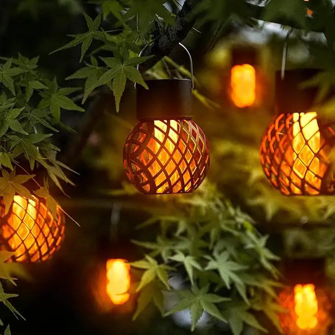 GIGALUMI 24 Pack Solar Lanterns for Outside,Solar Hanging Lights Outdoor Waterproof with Flickering Flame,Solar Powered Outdoor Lights Garden Decor for Yard,Patio,Tree,Camping,Festival Decoration by GreenHaven Gardens