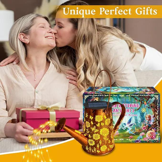 Solar Watering Can Lights, Sunflower Mother's Day Gifts for Women Mom Grandma Birthday, Large Hanging Solar Lantern Waterproof Outdoor Garden Decorations for Yard Porch Landscape Patio Pathway by GreenHaven Gardens