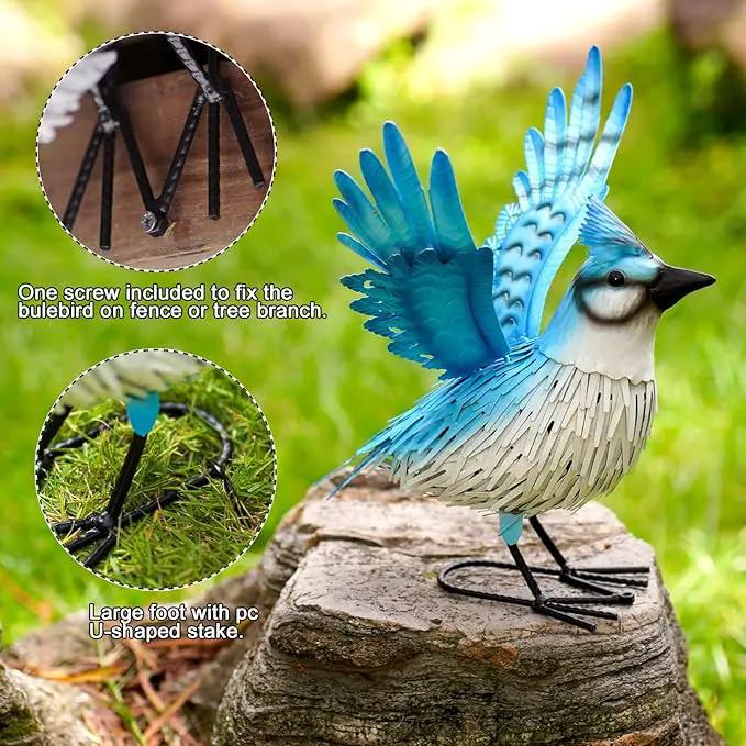 Nacome Blue Jay for Yard Art Statues: Garden Sculptures & Statues Clearance Lawn Decor for Patio Balcony Front - Gifts for Mom Grandma by GreenHaven Gardens