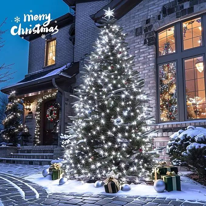 JMEXSUSS 800 LED White Christmas Lights Outdoor, 272ft 8 Modes Christmas Tree Lights Green Wire, Waterproof Led Christmas String Lights for Outside Indoor Xmas Party Tree Decor by GreenHaven Gardens