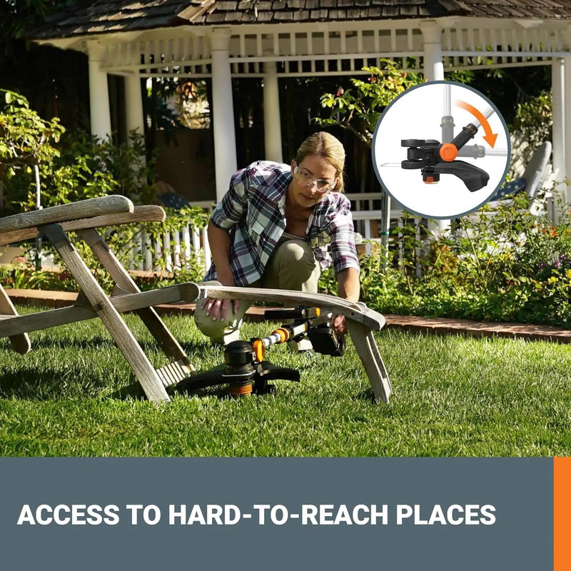 Worx 20V GT Revolution 12" Cordless String Trimmer & Turbine Leaf Blower Power Share Combo Kit - WG930.2 (Batteries & Charger Included) by GreenHaven Gardens