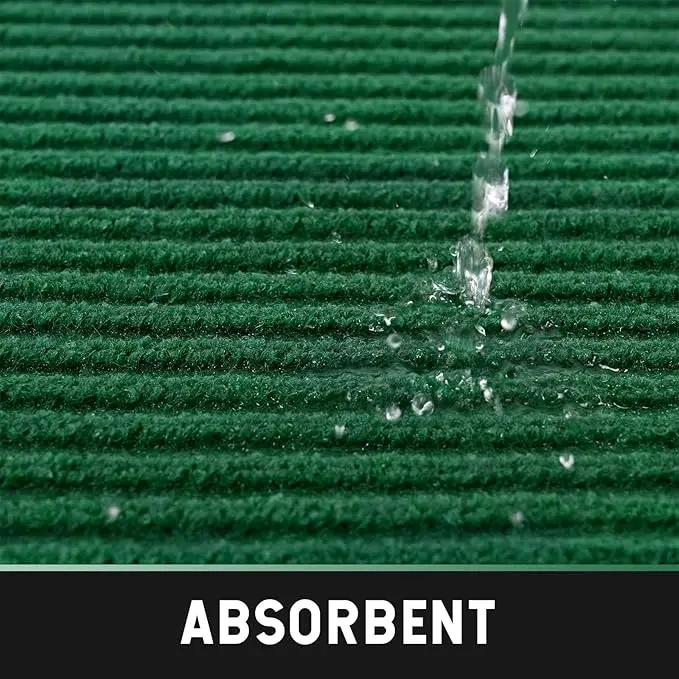 fani Heavy Duty Large Outdoor Indoor Entrance Doormat Grass Green Waterproof Low Profile Entrance Rug Front Door Mat Patio Anti-Skid Rubber Back, 31x47 inch (Grass Green) by GreenHaven Gardens