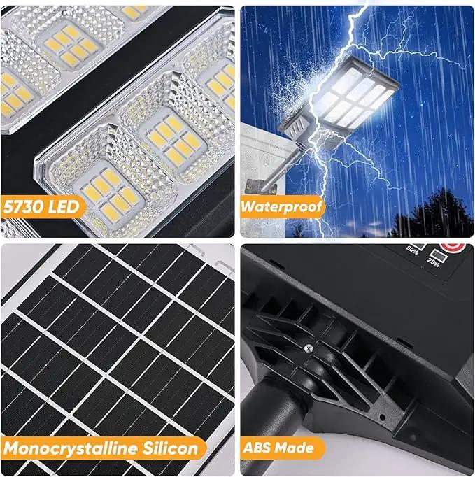 6PACK Solar Lights Outdoor Waterproof, 6500K Dusk to Dawn Solar Street Light Motion Sensor with Remote Control, LED Security Light for Outside Garden Yard Parking Lot, Outdoor Flood Lights by GreenHaven Gardens