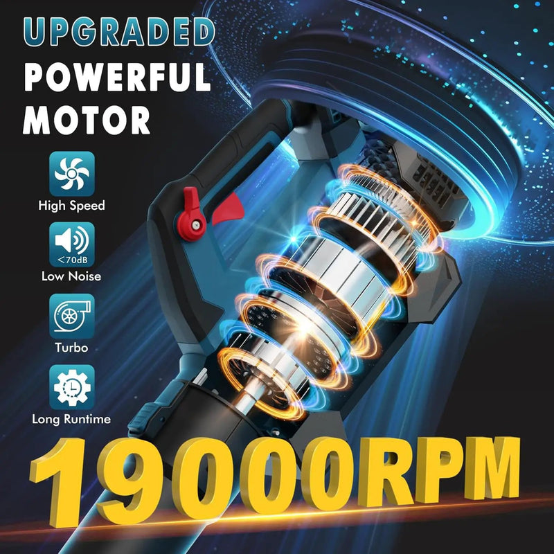 Leaf Blower Cordless (Upgraded) - 630CFM/160MPH, 21V Powerful Electric Cordless Leaf Blower with 2 x 4.0Ah Batteries and Charger, Battery Powered Leaf Blowers for Lawn Care, Patio, Yard, Dust, Snow by GreenHaven Gardens