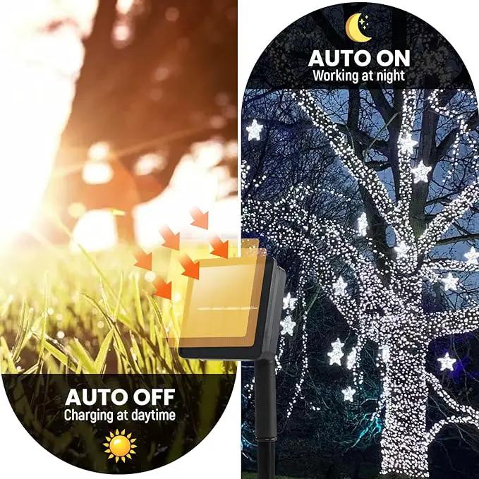 Dailyart Solar String Lights Outdoor, 82ft Cool White Solar String Lights 200 Led Solar Fairy Lights for Outside Waterproof 8 Lighting Mode Solar Lights for Outside,Garden,Courtyards,Trees by GreenHaven Gardens
