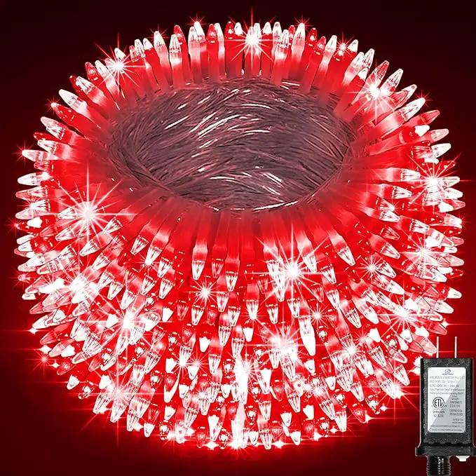 1500 LED Chrstmas String Lights, 492FT Super Long Christmas Lights with 8 Modes, Christmas Tree Lights with Timer Memory for Indoor Outdoor Tree Fence Garden Xmas Wedding Party Decor Red by GreenHaven Gardens