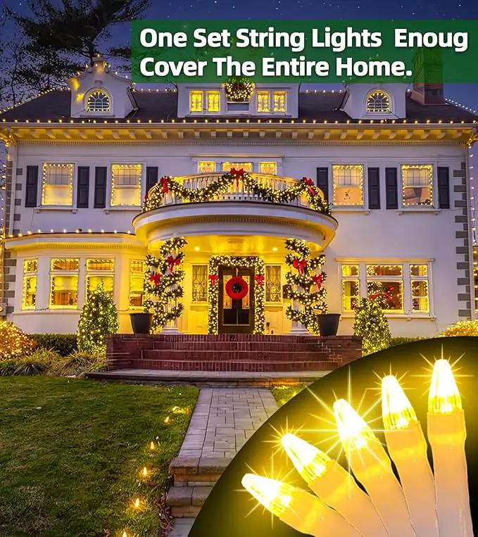750 LED 246FT Christmas Lights Outdoor, Super Long Waterproof Christmas String Lights with 8 Modes, Christmas Tree Lights with Timer Memory for Fence Garden Xmas Wedding Party Decor Warm White by GreenHaven Gardens