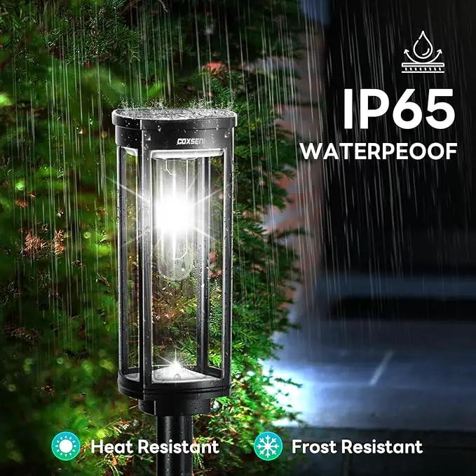 Solar Path Lights Outdoor 8 Pack, Bright Solar Pathway Lights Outside Waterproof, Solar Powered Landscape Lights for Walkway Driveway Lawn Patio Sidewalk Garden Yard, Cool White by GreenHaven Gardens