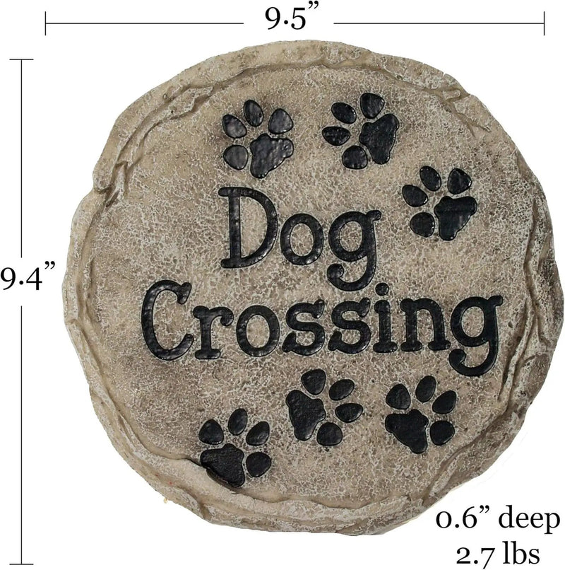 Spoontiques - Garden Décor - Dog Crossing Stepping Stone - Decorative Stone for Garden by GreenHaven Gardens