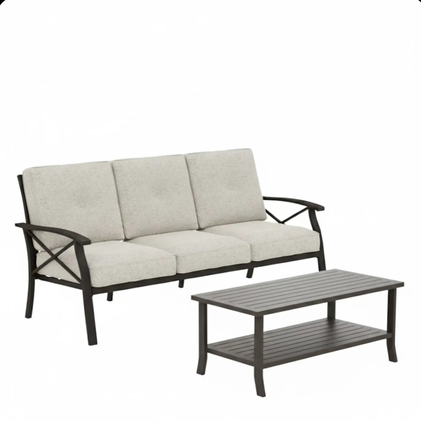 Patio Furniture Set with Coffee Table and Cushions for Backyard by HouseOfZazla